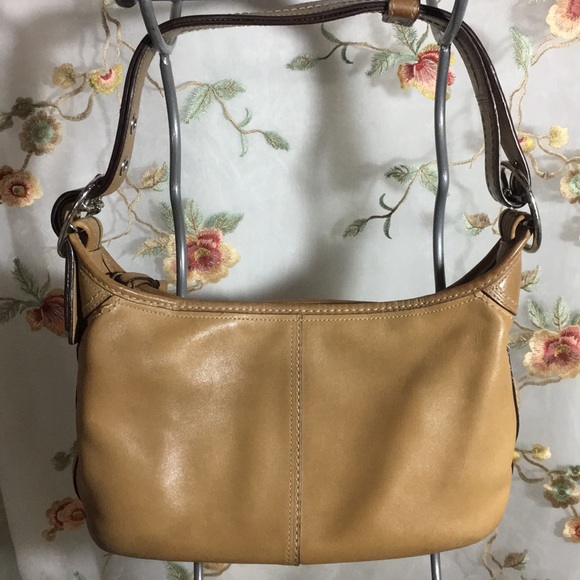 Coach Handbags - COACH Tan Leather Shoulder Bag F13354